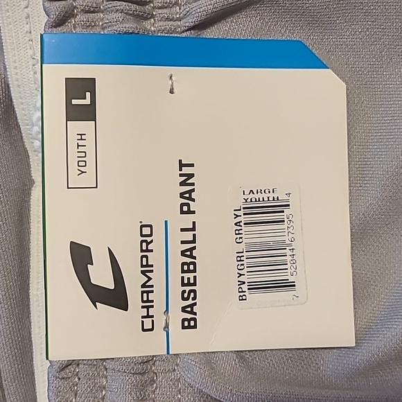 Champro NWT Gray Baseball Pants - Boys Large - Picture 4 of 8